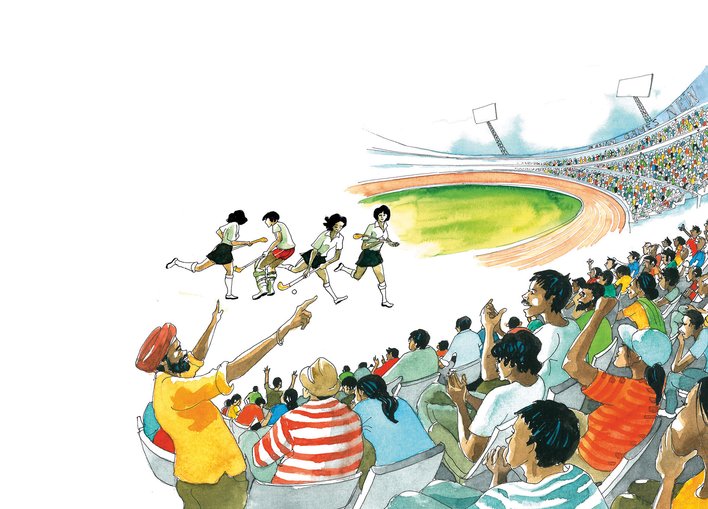 people cheering inside a stadium