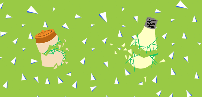 Glass jars shattering