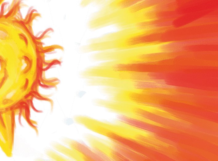 Orange sunlight