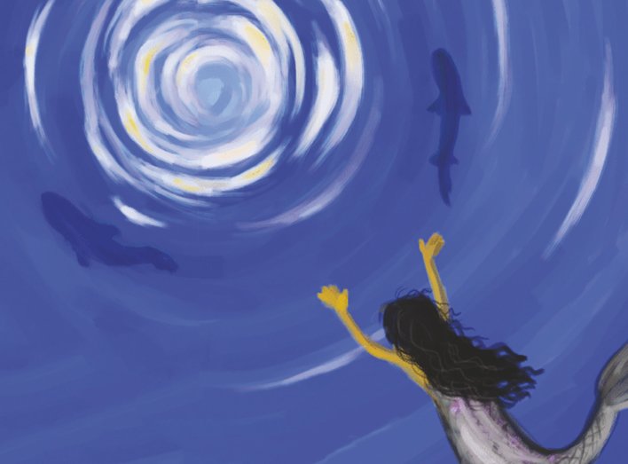 Mermaid in the ocean