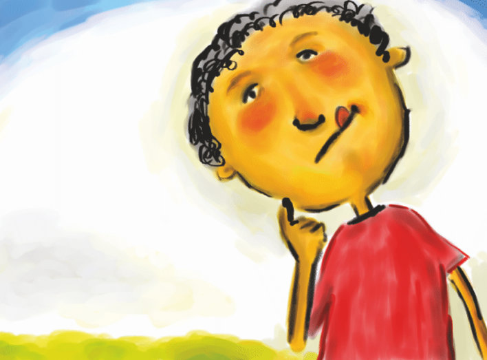 Boy thinking