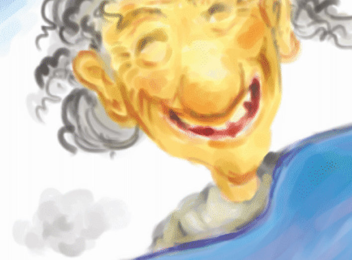 Smiling old woman