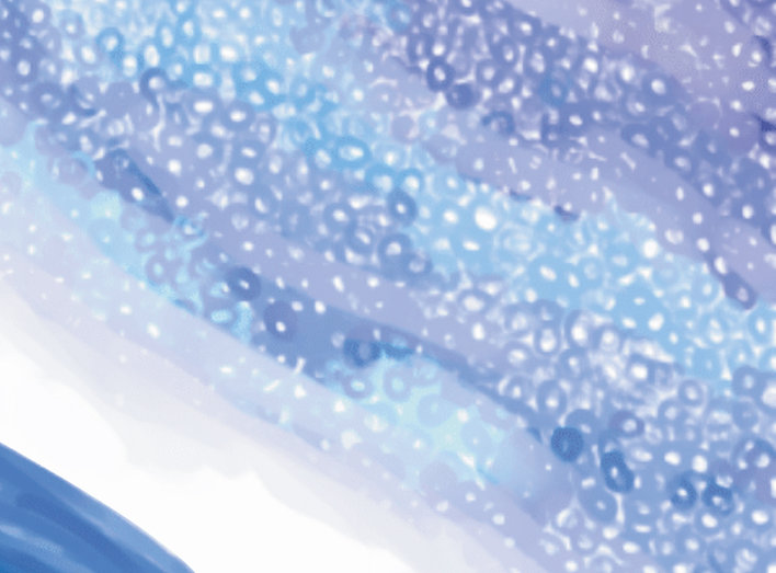 Tiny specks of blue