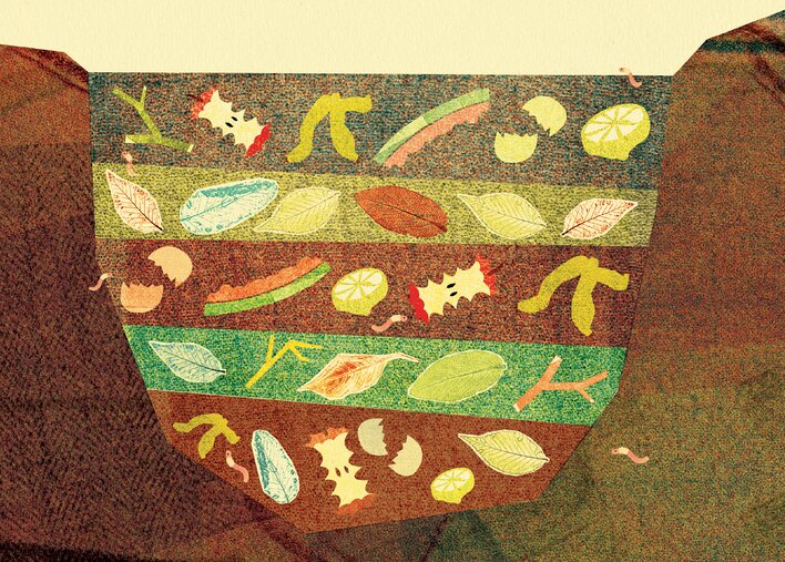A composting pit