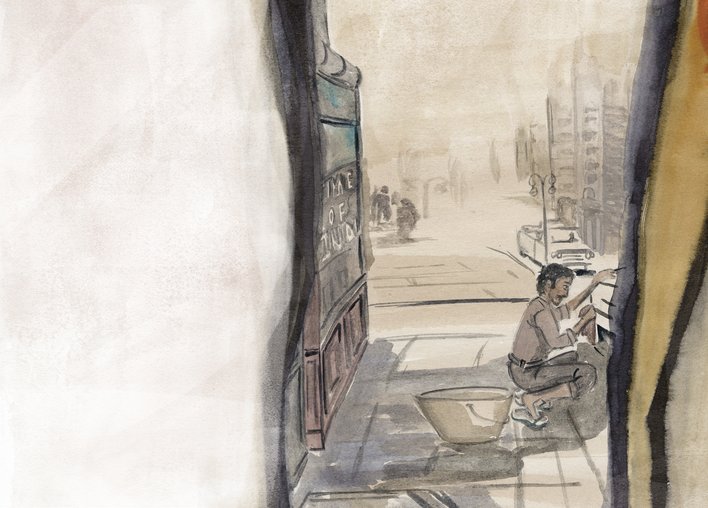 A man working