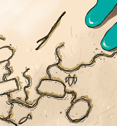 Map on the sand