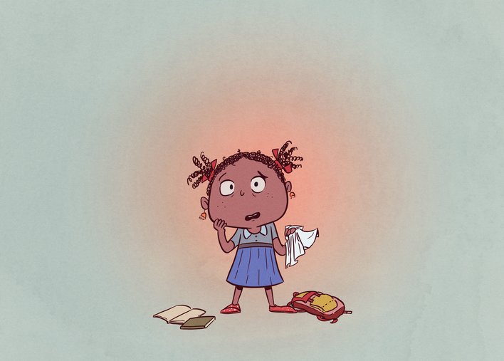 Girl in shock
