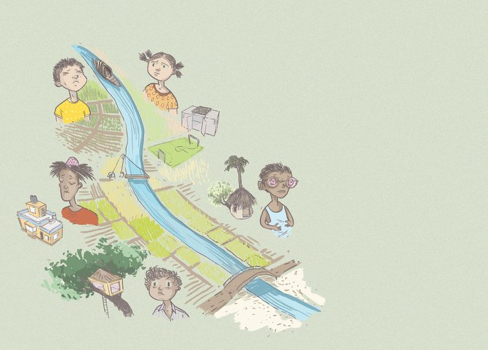 Children in a neighbourhood