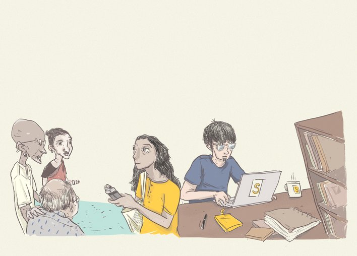 Interviewing people