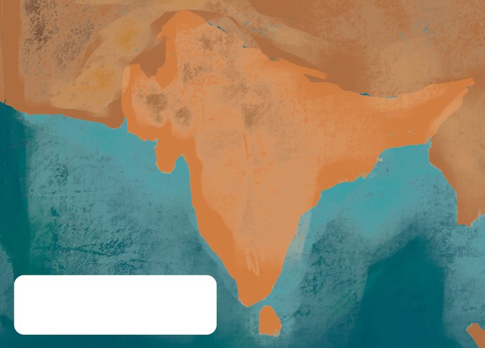 The Indian plate crashing into the Eurasian plate