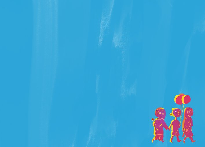 Children Leaving the mela