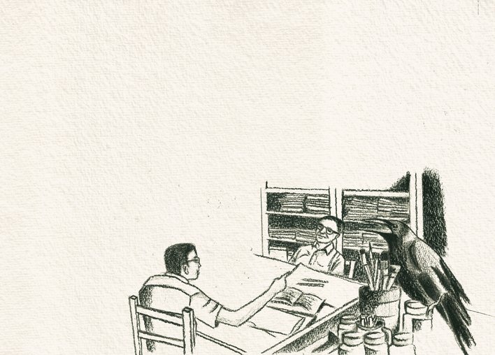 two man talking