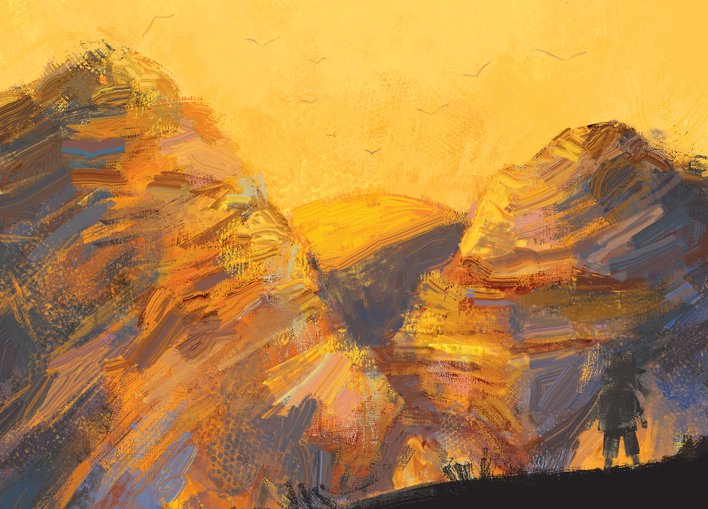 view of the mountains