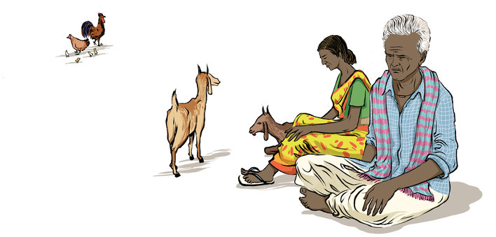 man and woman with animals