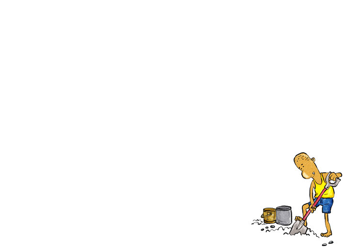 A man digging