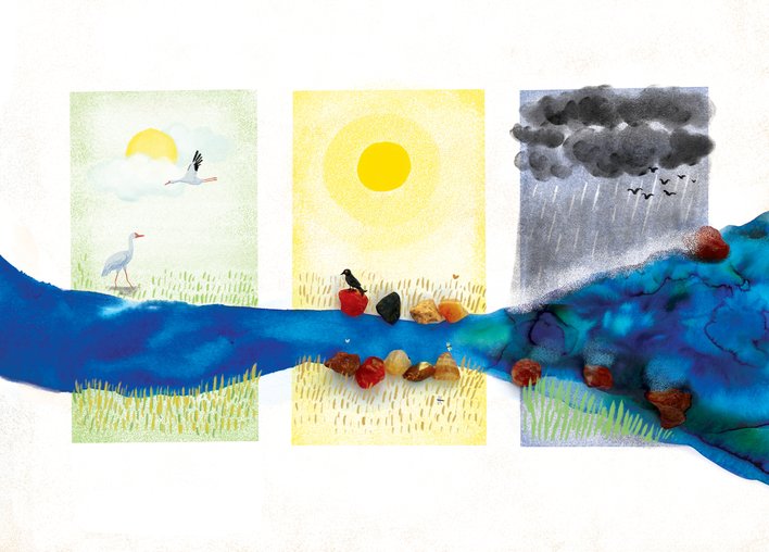 Three weather scenes