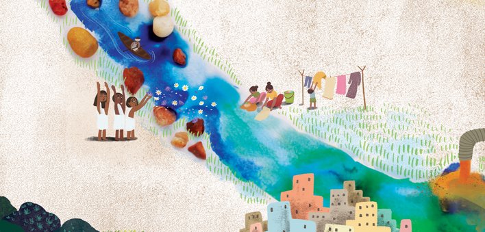 A river flowing