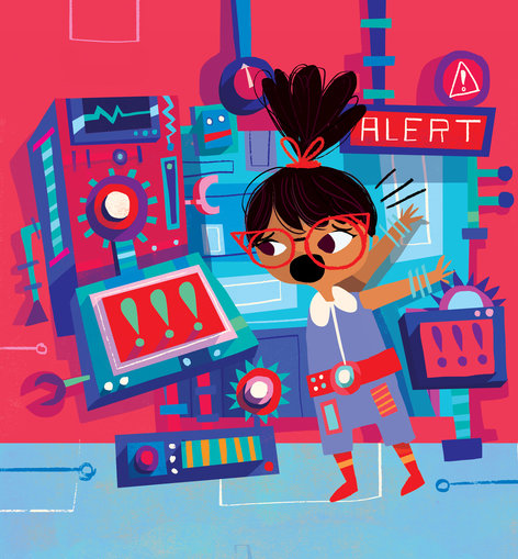 A girl who is scared