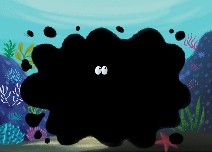Dark ink spreading in the water