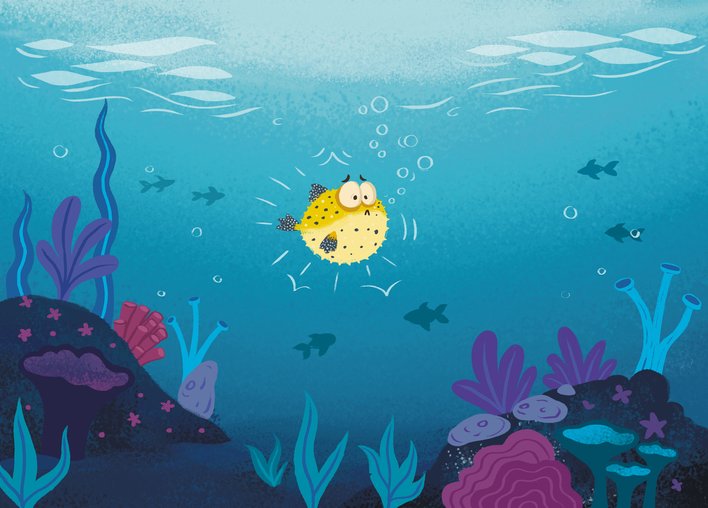 Pufferfish in the water