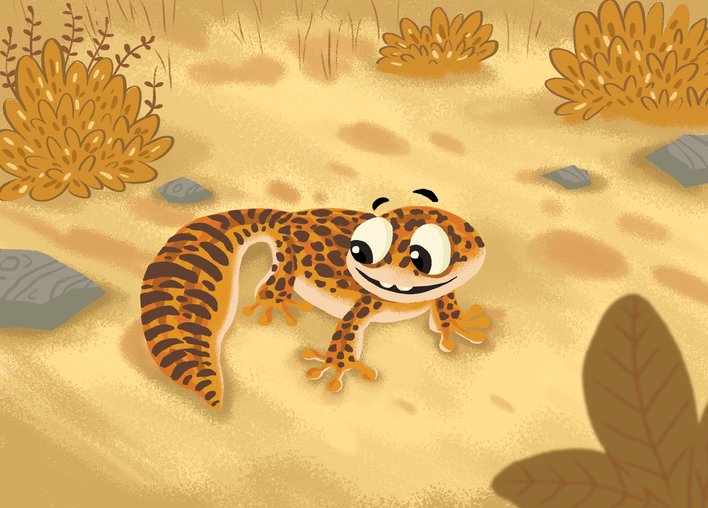 Gecko looking away