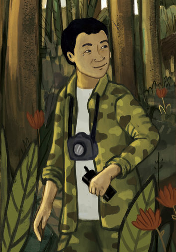 Man in the forest