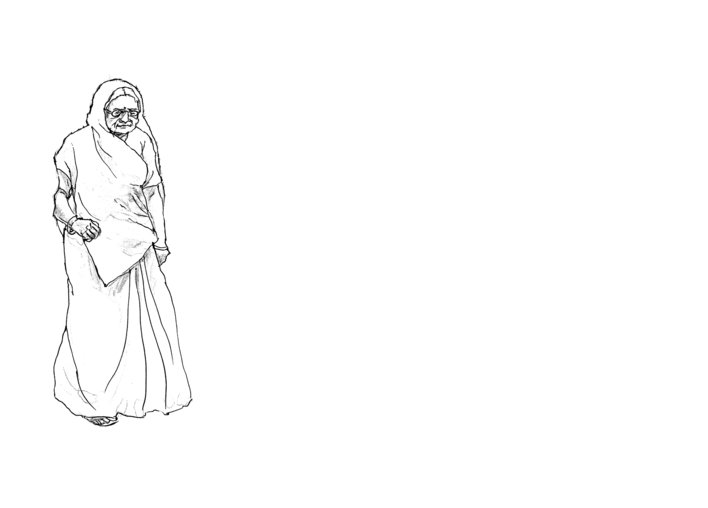 Kasturba Gandhi's sketch