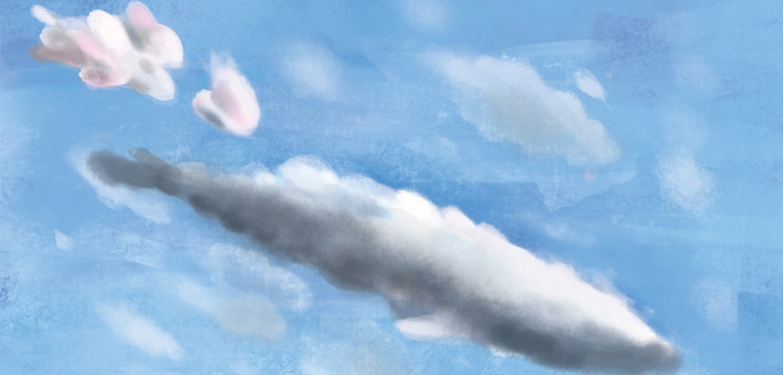 Clouds in the blue sky