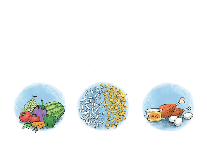 Vegetables and meat