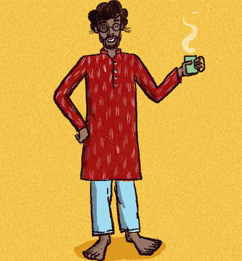 Man with a cup of coffee