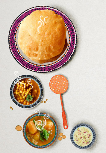 Poori and curry