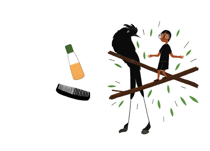 A boy and a drongo