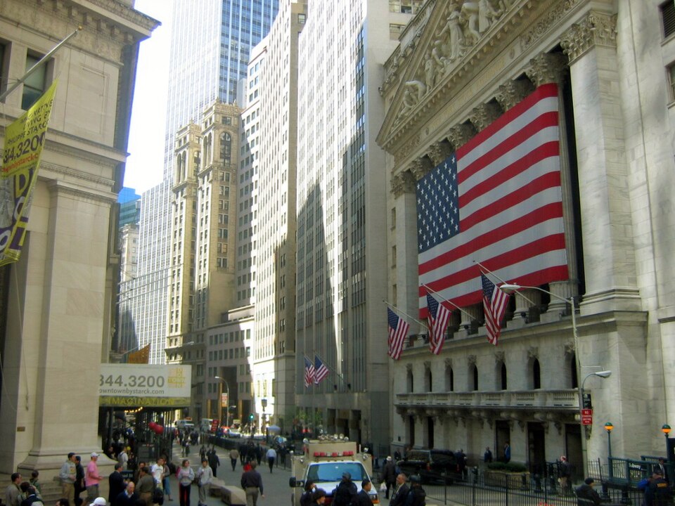 The New York Stock Exchange on Wall Street.