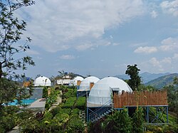 Glamps in a private resort in Vagamon, Kerala, India