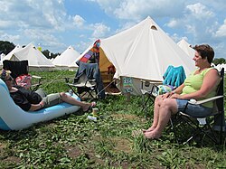 Glamping at the music festival Zwarte Cross in the Netherlands